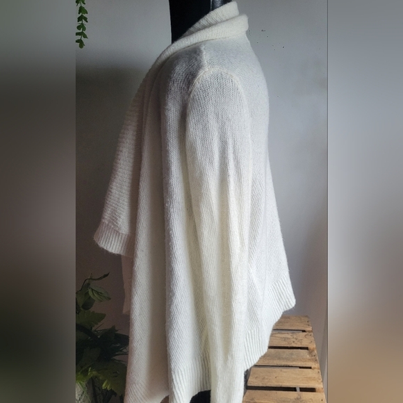 Abercrombie & Fitch White Waterfall Cardigan L - Picture 5 of 7